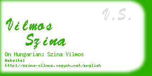 vilmos szina business card